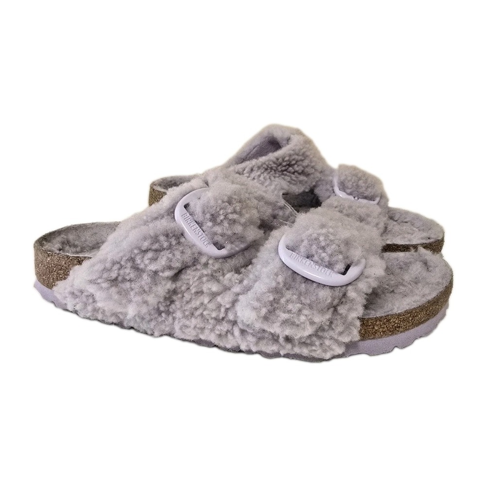 Birkenstock Women's Arizona Shearling In Purple Fog Size EUR 38 Womens 7